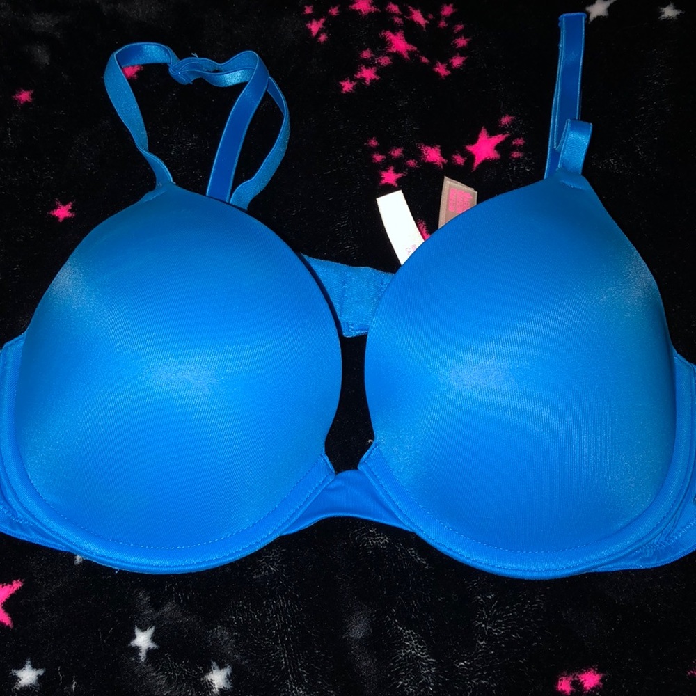 Blue Push Up Bra